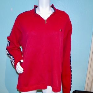 tommy hilfiger vintage red pullover